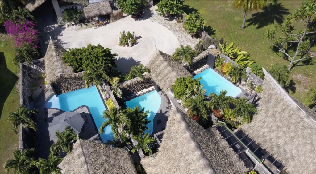 Aerial pool view